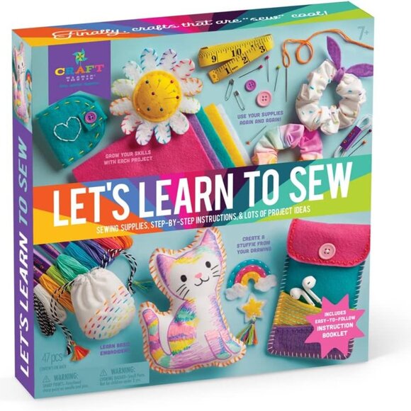 Other - Let’s Learn to Sew – Mini Sewing Kit, Arts and Crafts, Art Supplies, Embroidery